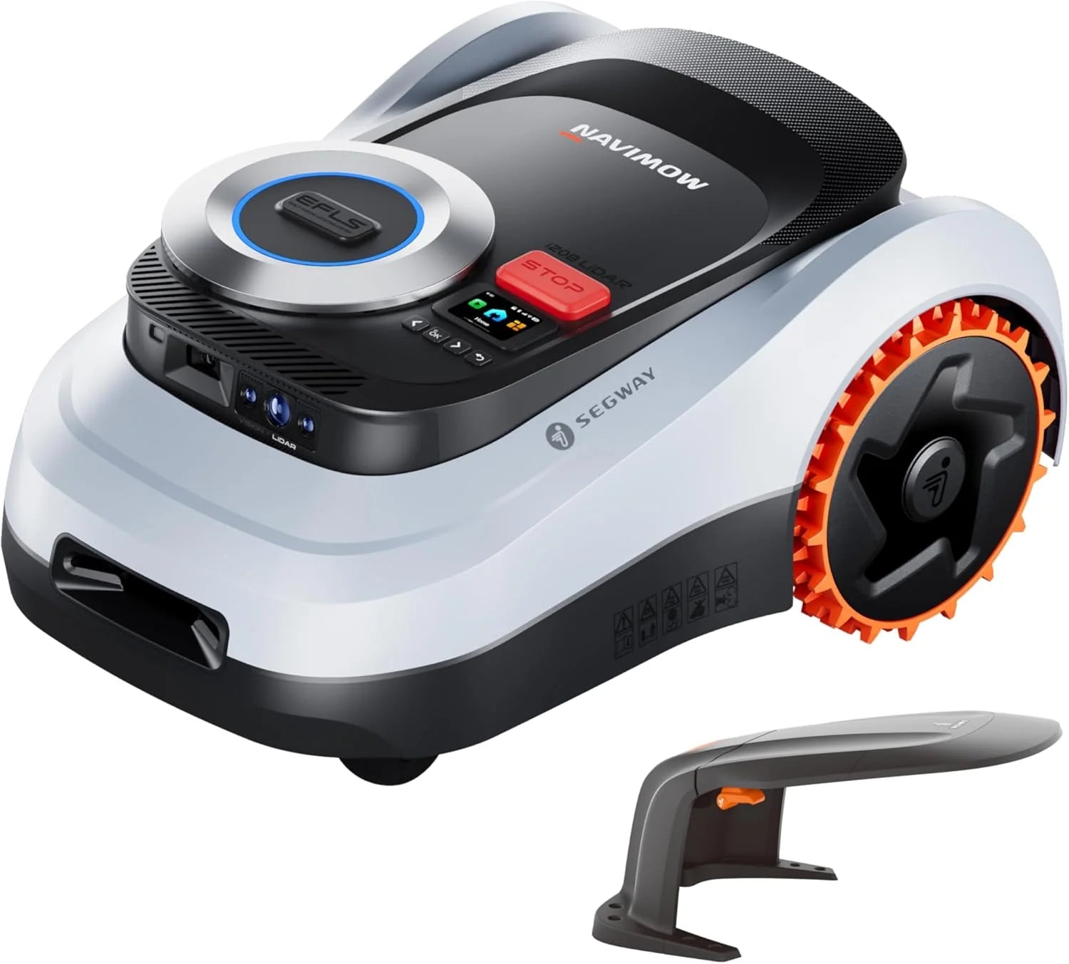 Segway Navimow i208 LiDAR robotgräsklippare utan slinga för 800m2, terränghjul klarar sluttningar på 45%, LiDAR och Vision dubbelsystem, 1-trycks automappning, ingen antenn behövs(i208 LiDAR+Garage M)