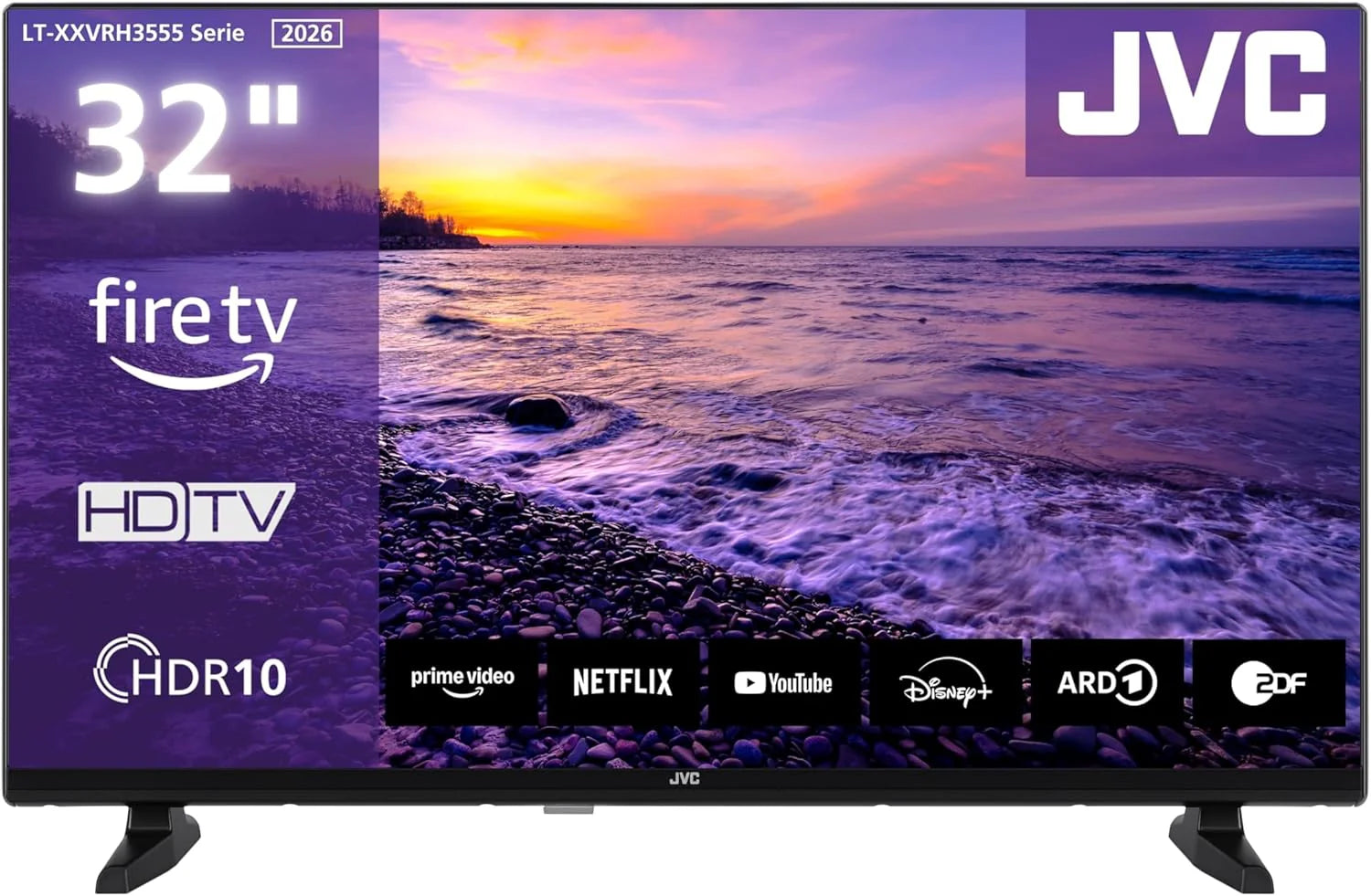 JVC Fire TV LT-32VRH3555 (2026) 32 Smart HDR-TV med Alexa röststyrning och trippel LED-tuner(HD-klar/32 Zoll)