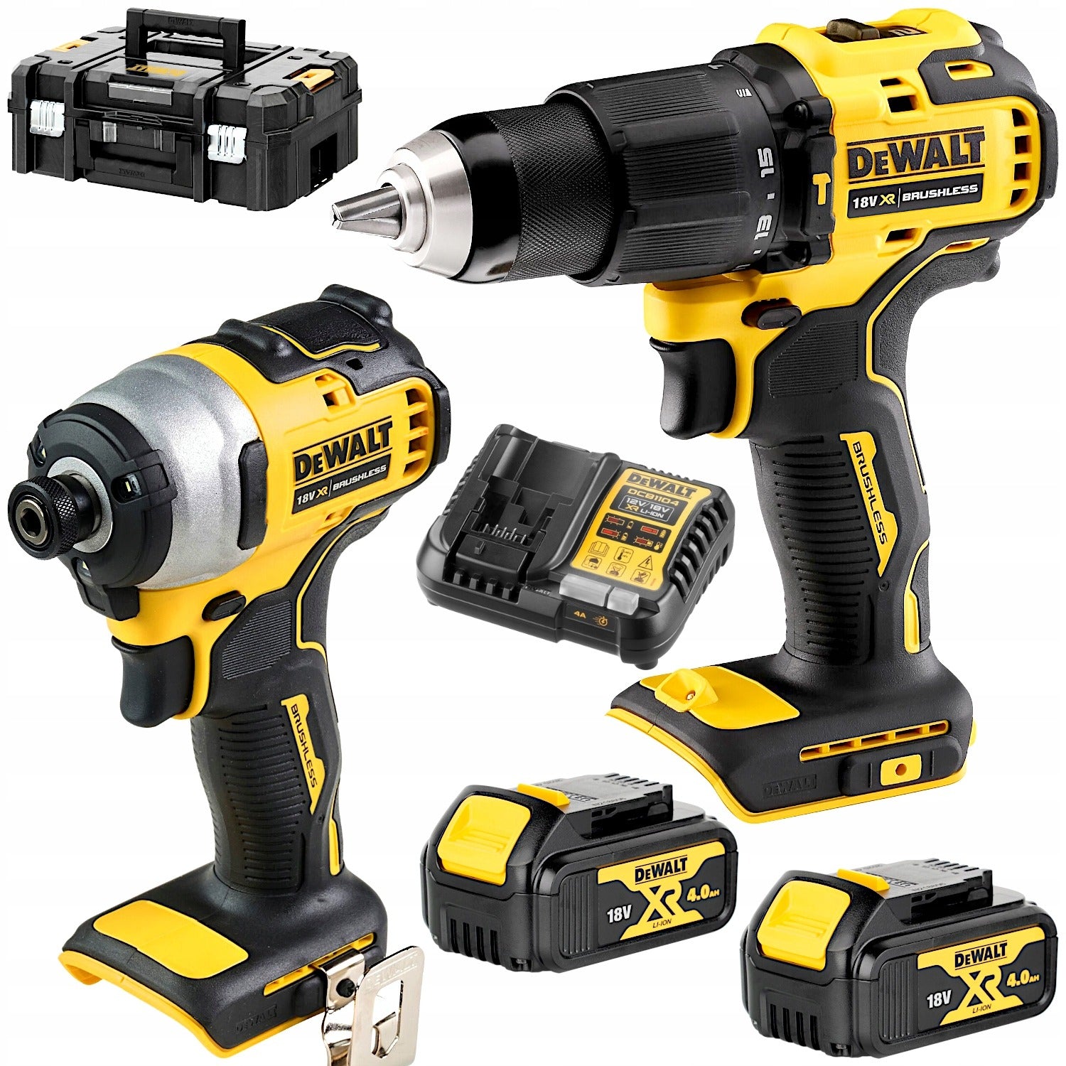 Zestaw Wkrętarka DCD709 + Zakrętarka DCF809 18V 2x 4.0AhDeWALT DCK2062M2T