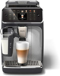 Philips Serie 5500 Kaffeevollautomat – LatteGo Milchsystem, 20 heiße und kalte Kaffeespezialitäten, 40% leiser mit SilentBrew, QuickStart, Grau (EP5544/50)(Schwarz/Chrome)