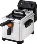 Tefal FR5160 Filtra Pro elektrisk fritös | 4 liters oljekapacitet | Uppsamlingssil för renare olja | Diskmaskinssäkra delar | Fönster | Justerbar temperaturkontroll | Svart/rostfritt stål