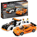 LEGO Speed Champions McLaren Solus GT  McLaren F1 LM bilbyggsats, autentisk modellbyggsats med två bilmodeller, leksaksbil med minifigur, racerbil, presentidé, från 9 år 76918