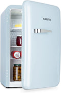 Klarstein Audrey Mini - kleiner Kühlschrank, kompakte Mini-Bar, freistehend, Kompressionskühlung, Fassungsvermögen, Kühlung: 0-10 °C, Mini-Kühlschrank mit 70 Liter Fassungsvermögen, rot(68 - Liter Energieklasse D/Blau)