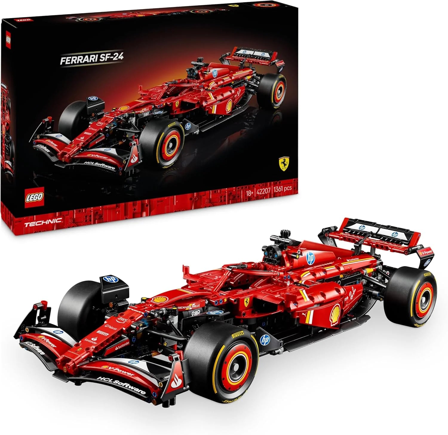 LEGO Technic Oracle Red Bull Racing RB20 F1 Vuxenbyggsats - Bygg ditt eget racerfordon - Byggset och present till Formel 1-fans 42206(Ferrari SF-24 F1 Car 42207)