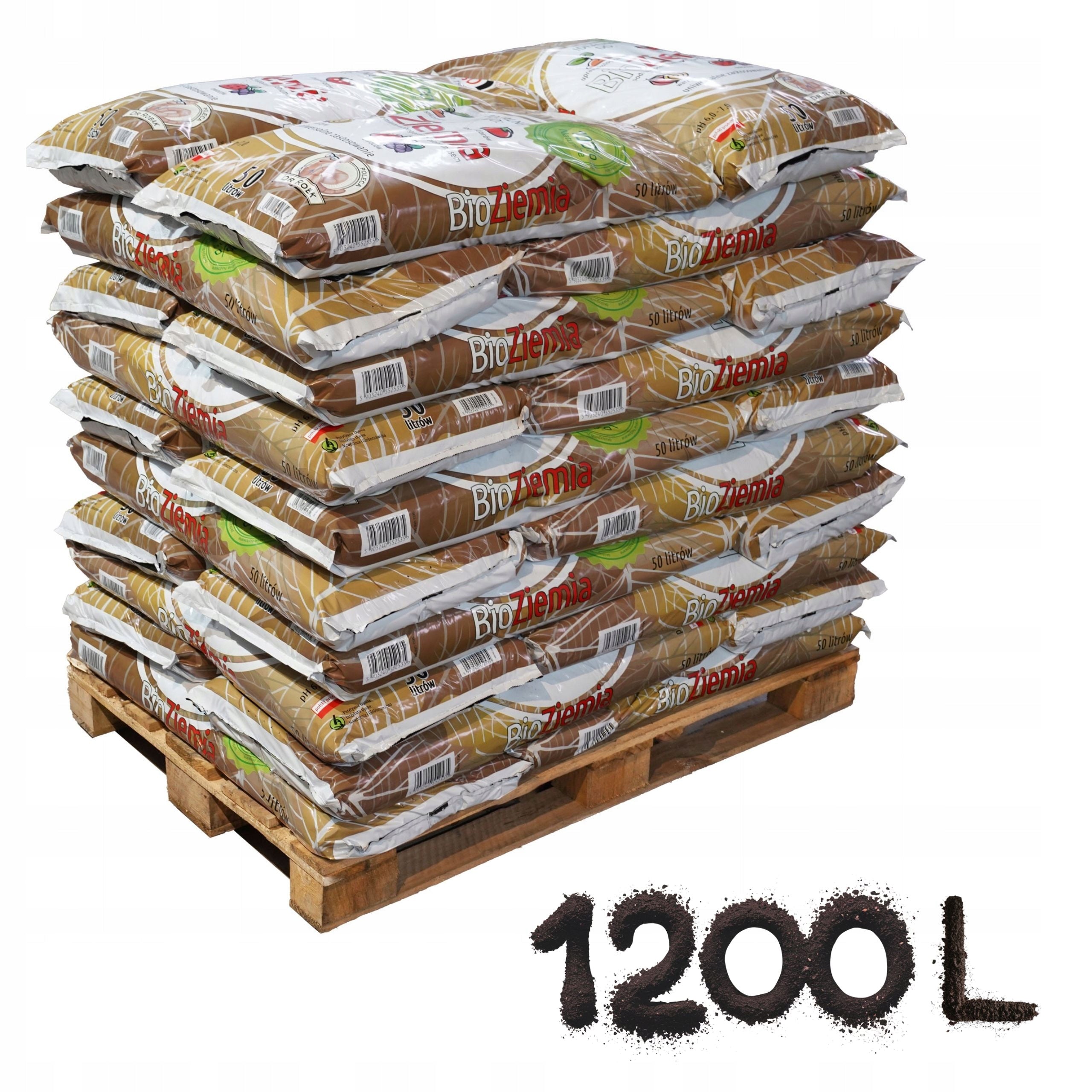 Ziemia Ogrodowa BIO Kompost 1050L do pomidorów warzyw rozsad PALETA
