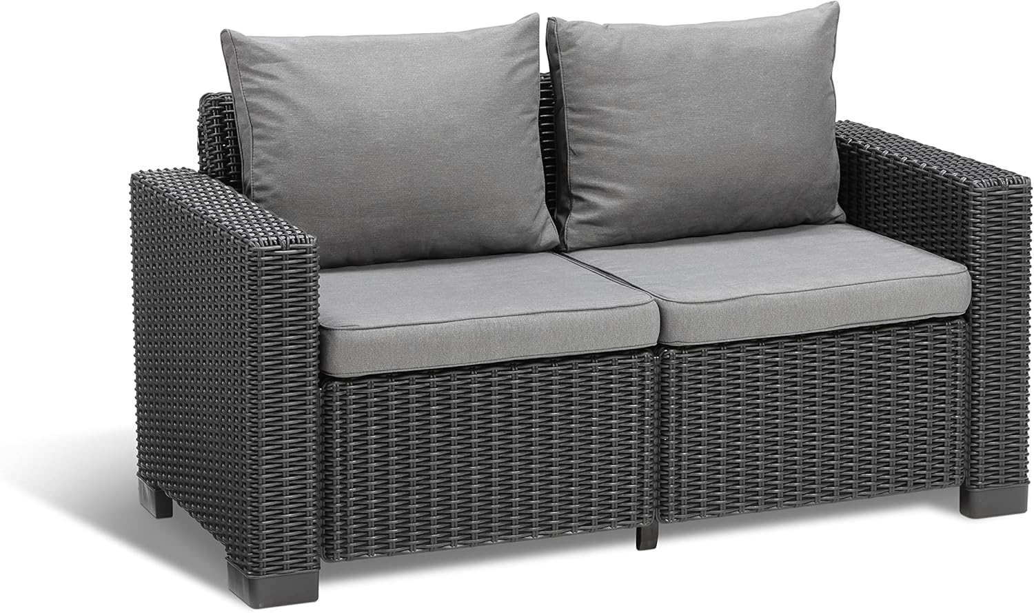 Allibert California Sofa Ogrodowa, Panama Cool Grey, 141 x 68 x 72 cm(Panama Cool Grey/Sofa do salonu/Pojedynczy)