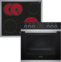 Siemens EQ211KAAB Einbau-Herd-Set iQ300, Integrierbare Herd-Kochfeld-Kombination 60 cm breit, Schnellaufheizung, granit Glanz Emaille, 3D Heißluft, Bräterzone, Schwarz(Black / Inox/Selbstreinigung/iQ300)
