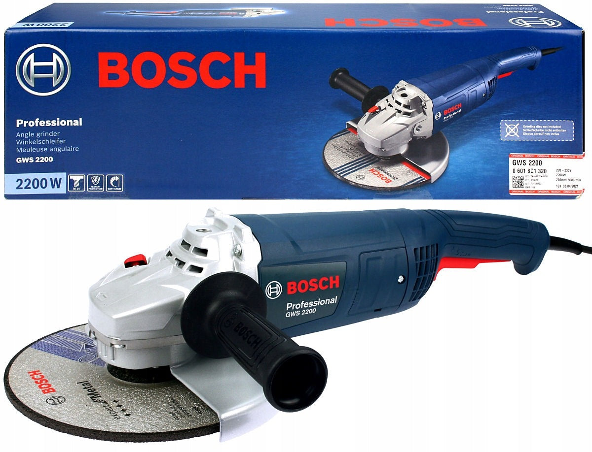 SZLIFIERKA KĄTOWA 2200W 230mm GWS 2200 BOSCH