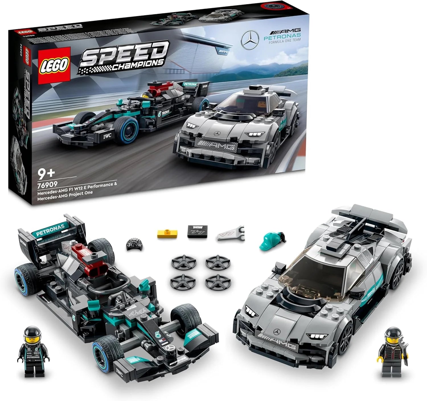 LEGO Speed Champions - 76909 Mercedes-AMG F1 W12 E Performance och Mercedes-AMG Project One